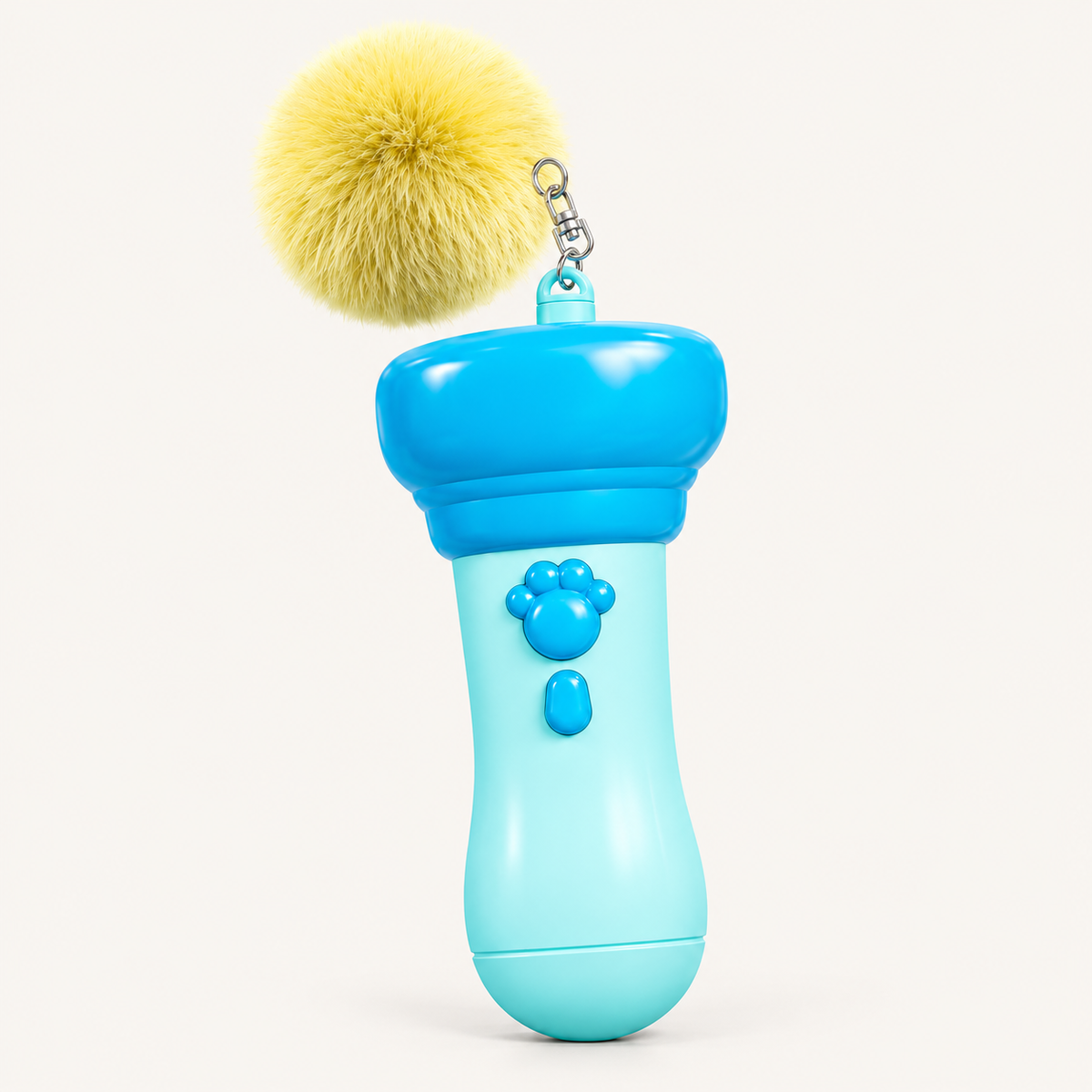 Electric Cat Fishing Toy with Launching Pom-Pom