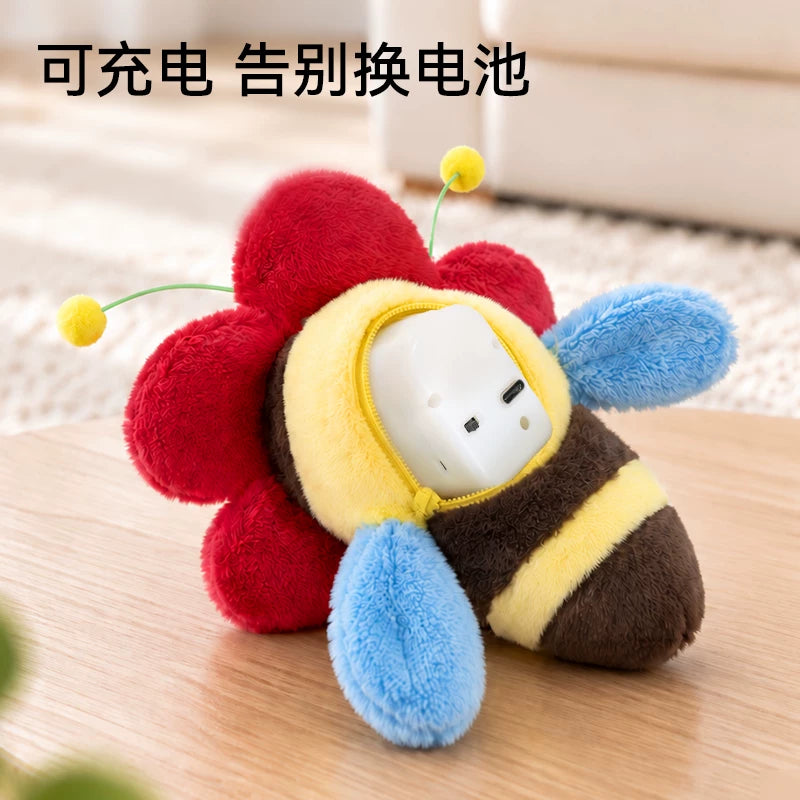Electric Flapping Bee Cat Toy with Sound and Catnip